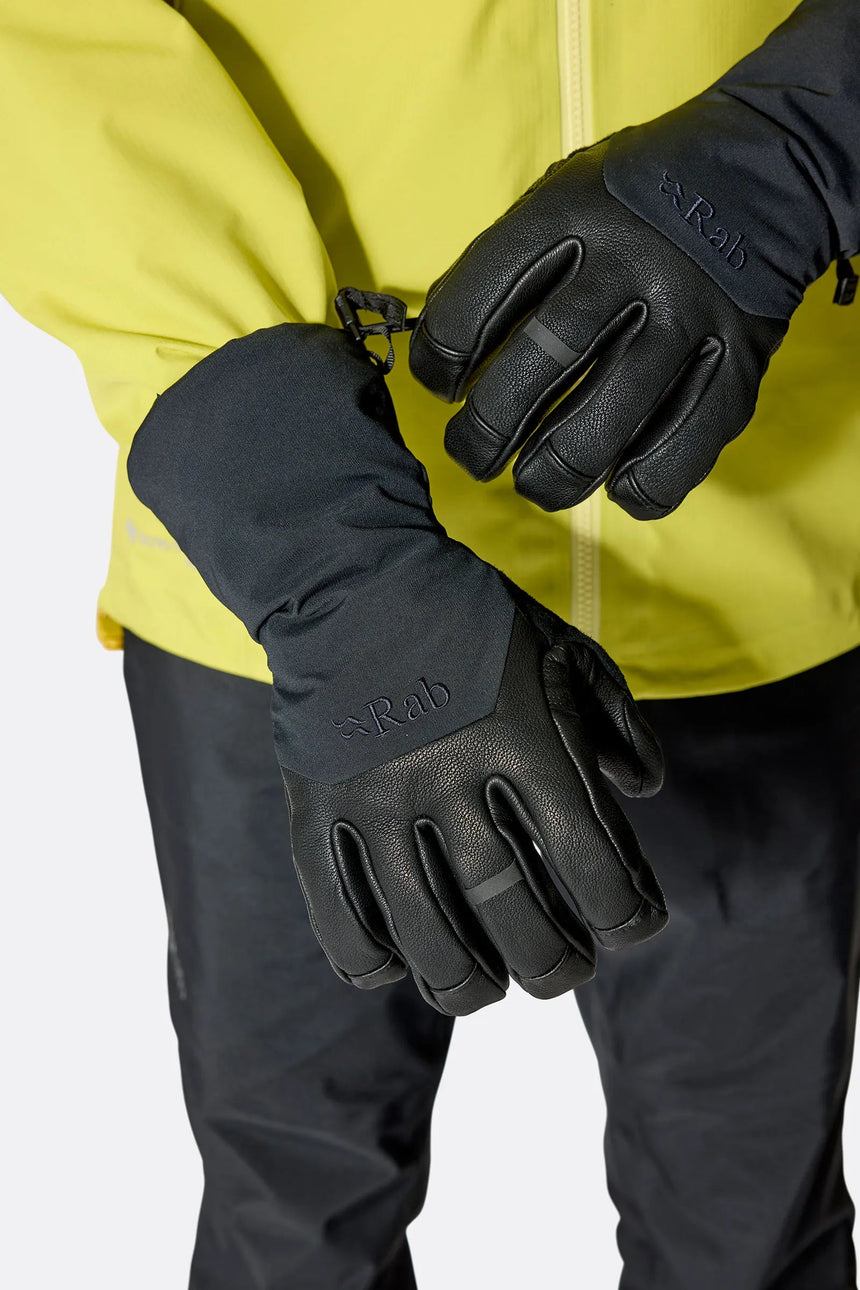 Rab Guide GTX Gauntlets in Black - worn