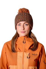 Rab Kharve Bobble Beanie in Dark Melba/Melba - worn, front