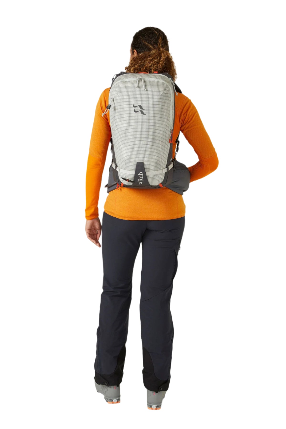 Rab Khroma 22L Ski Pack in Pewter - On Model Back View