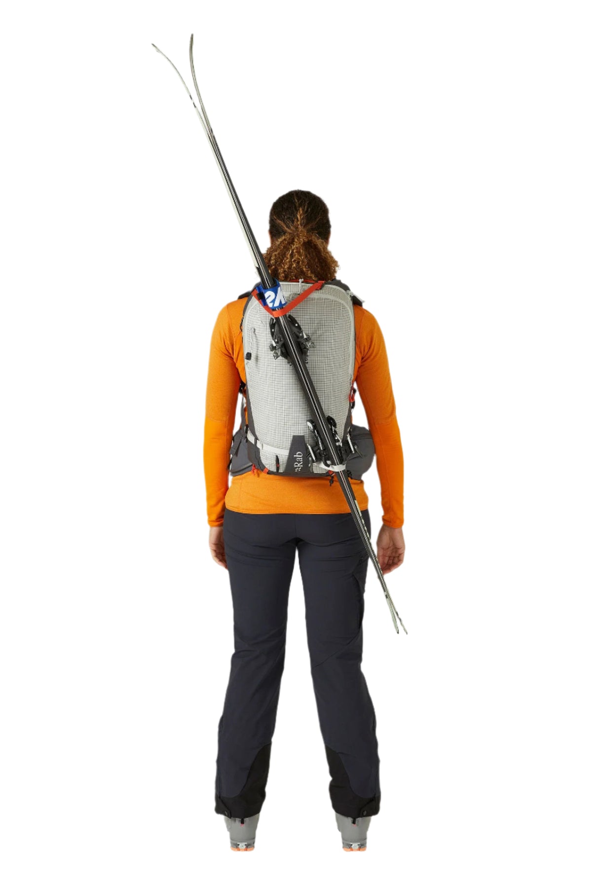 Rab Khroma 22L Ski Pack in Pewter - On Model Front View