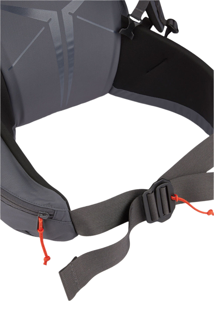Rab Khroma 30L Ski Pack in Pewter - Hip Belt Buckle Detail