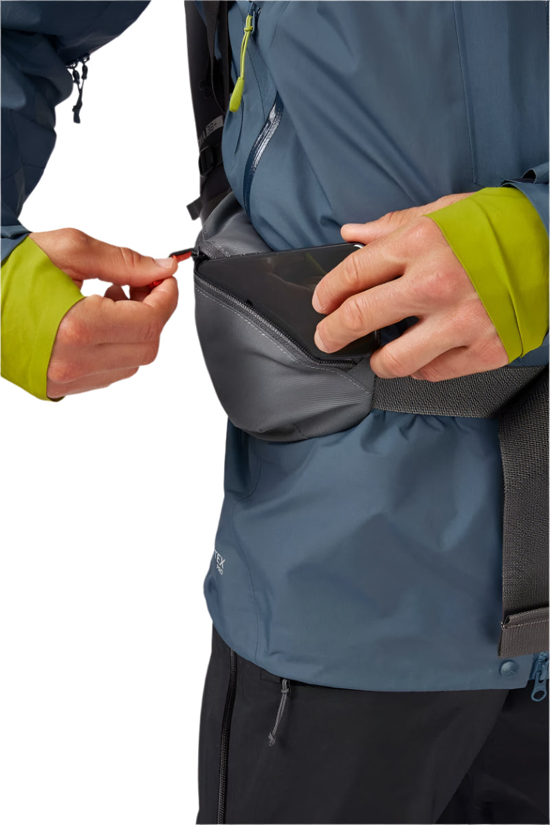 Rab Khroma 38L Ski Pack in Pewter - Compression Strap Detail