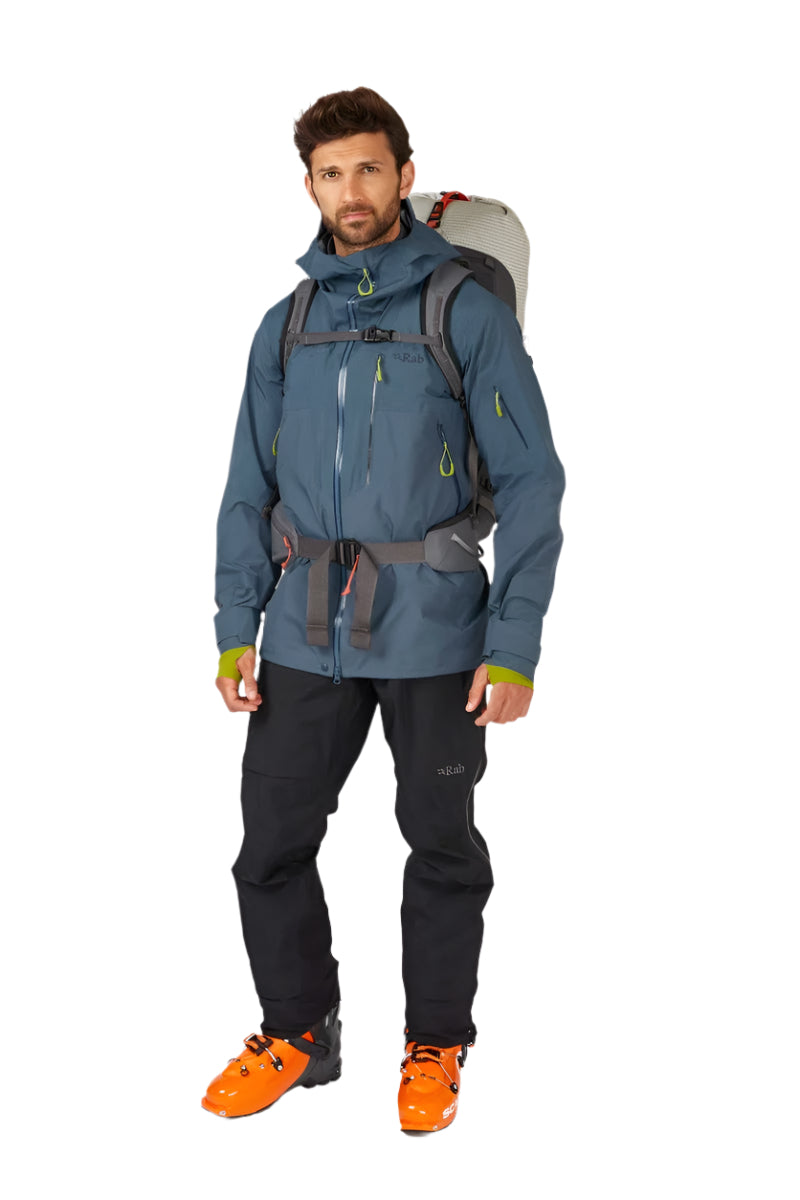 Rab Khroma 38L Ski Pack in Pewter - On Model Front View