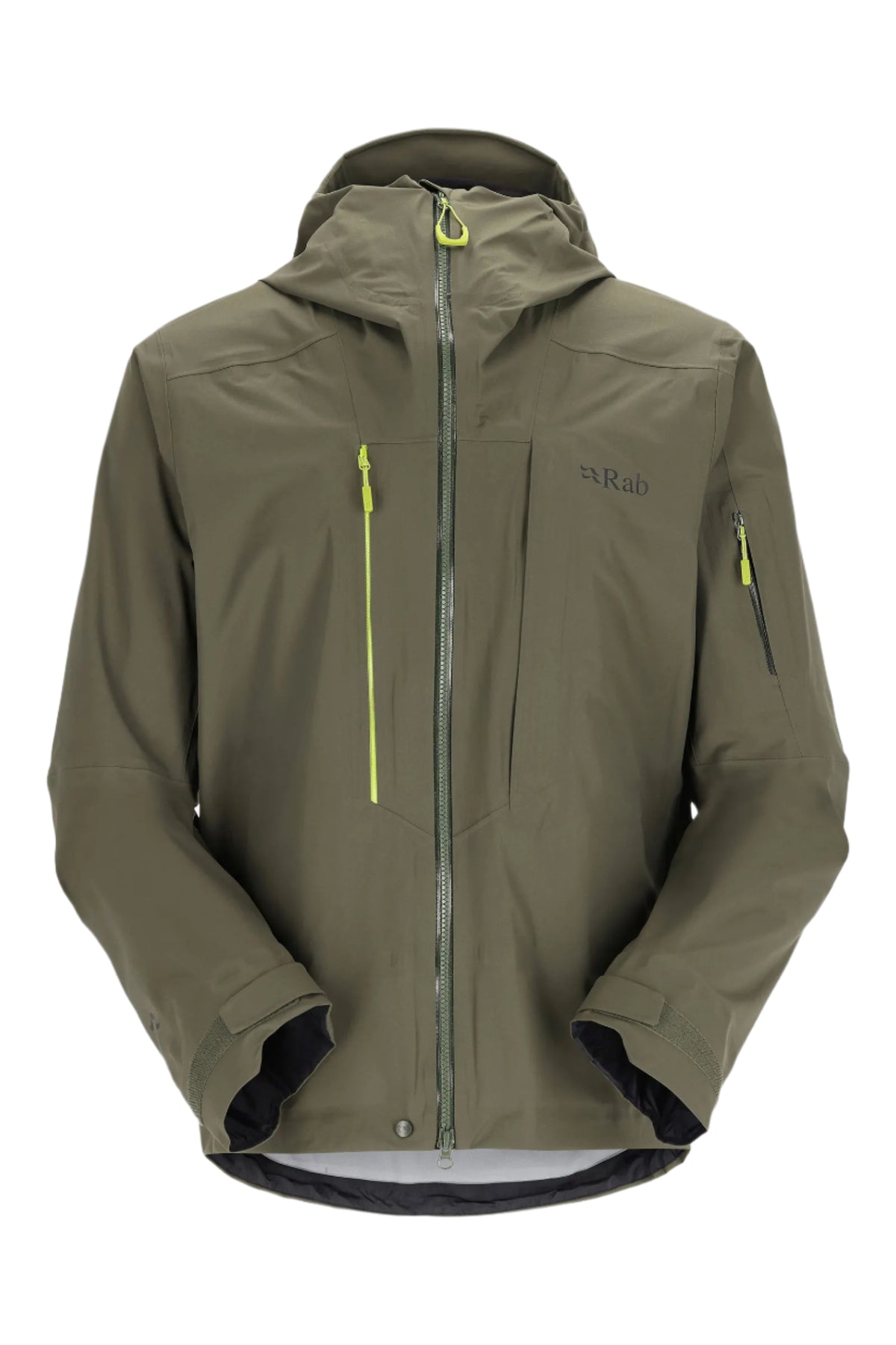 Rab Men's Khroma Kinetic Waterproof Ski Jacket in Army - front