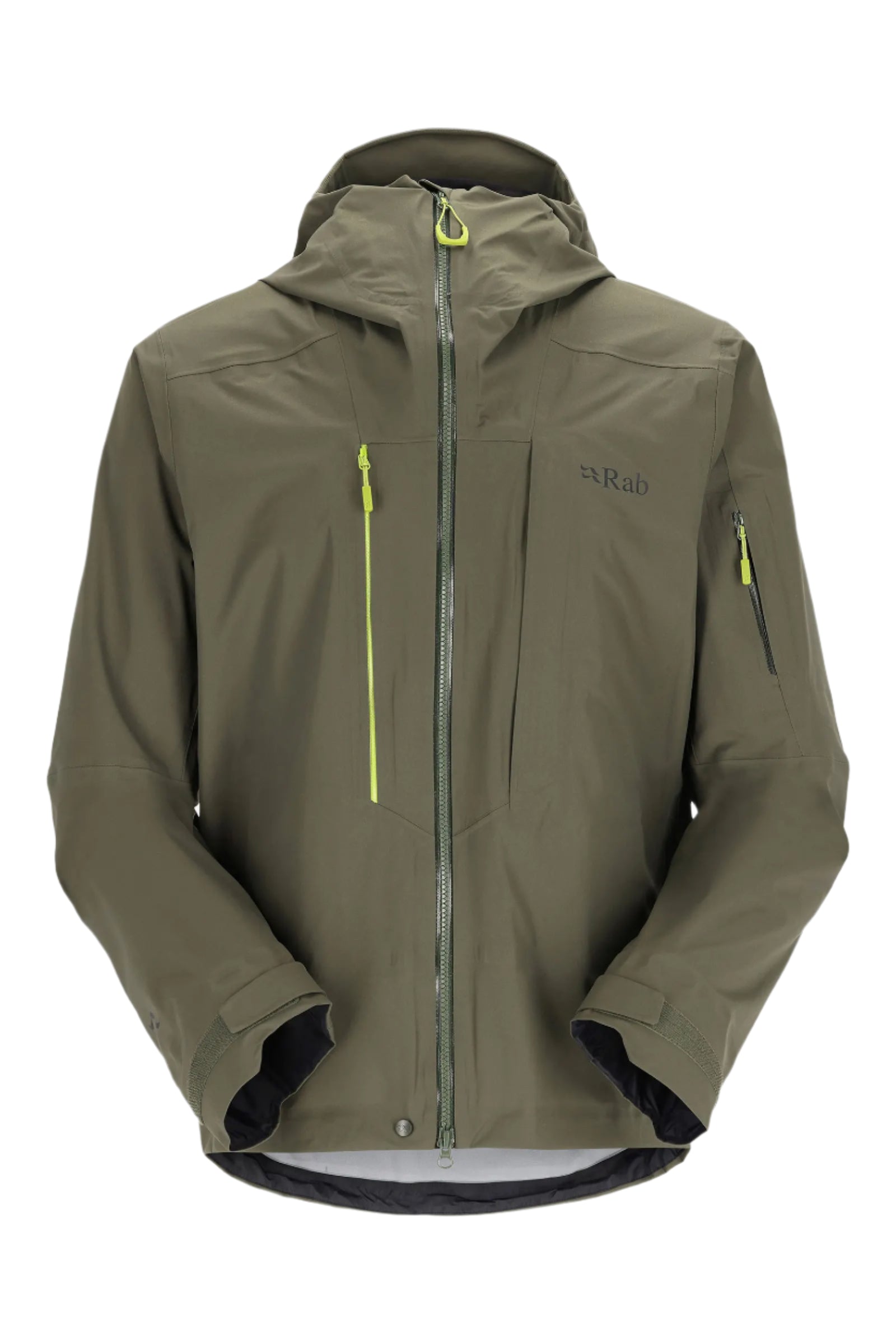 Rab Men's Khroma Kinetic Waterproof Ski Jacket in Army - front