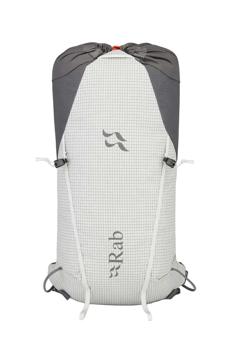 Rab Latok 20L Mountain Pack in Pewter/Graphene - Back View