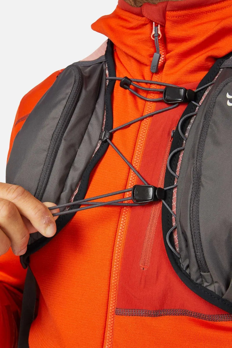 Rab Latok 20L Mountain Pack in Pewter/Graphene - On Model Harness Pocket Access