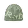 Rab Logo Beanie in Dark Fig Green/Fig Green - front