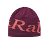Rab Logo Beanie in Mulberry/Hibiscus - front