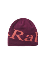 Rab Logo Beanie in Mulberry/Hibiscus - front