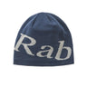 Rab Logo Beanie in Tempest Blue/Light Zinc - front