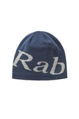 Rab Logo Beanie in Tempest Blue/Light Zinc - front