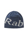 Rab Logo Beanie in Tempest Blue/Light Zinc - front