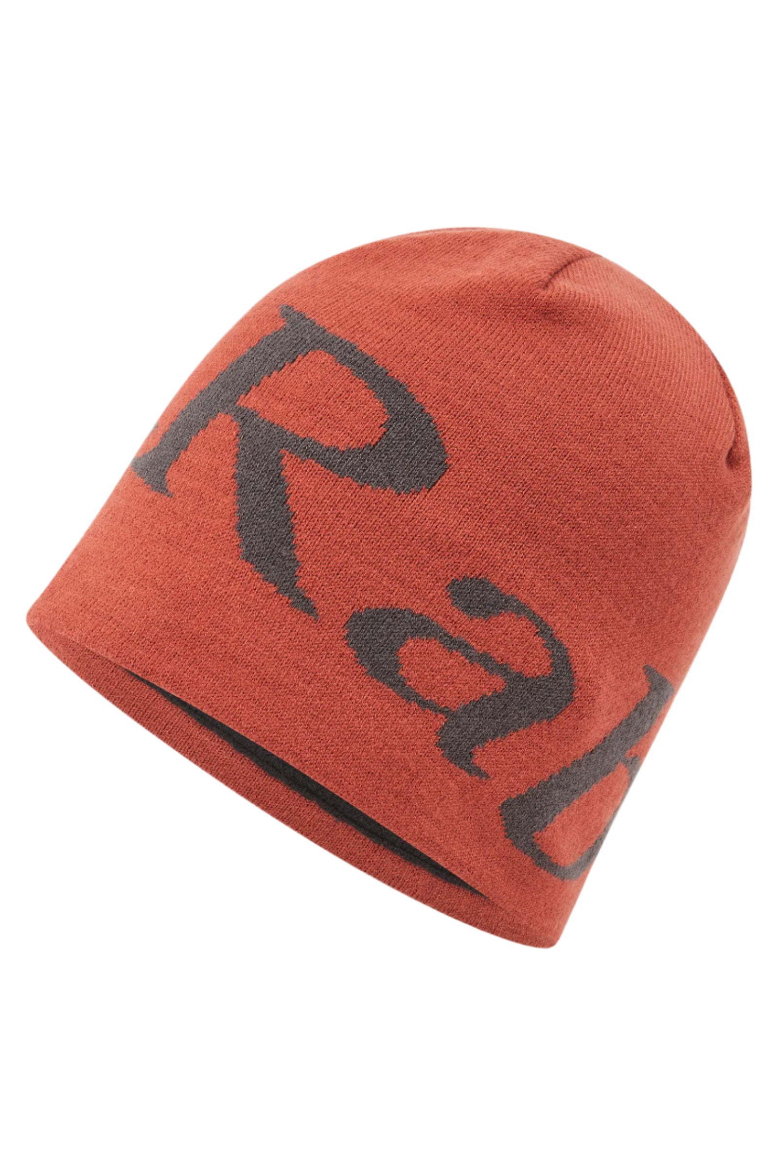 Rab Logo Beanie in Tuscan Red/Graphene - front