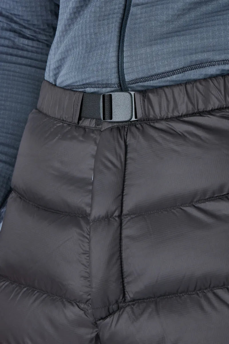Rab Men's Argon Down Pants in Black - Belt Detail