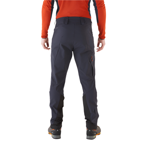 Rab Men's Ascendor AS Climbing Softshell Pants in Ebony - back