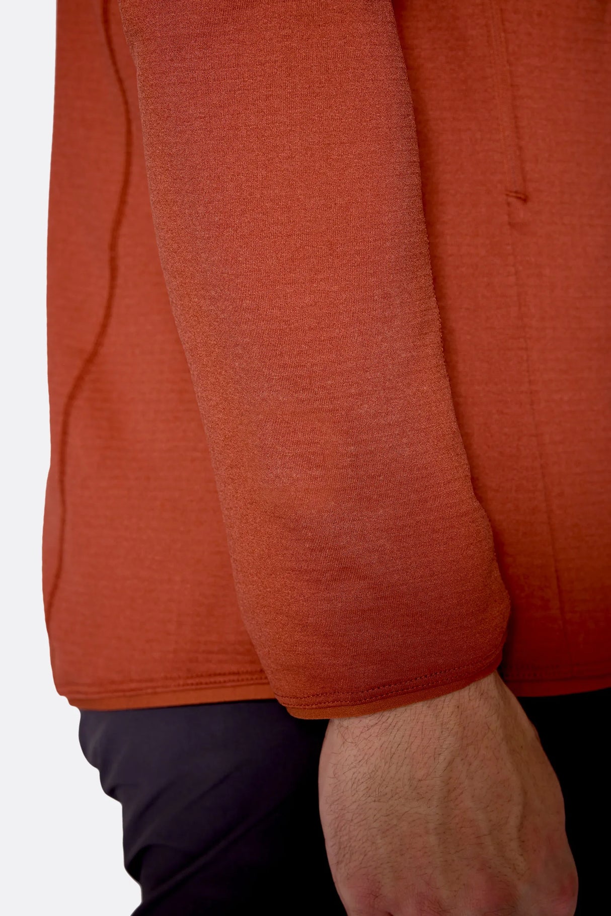Rab Men's Ascendor Hoody in Tuscan Red - fabric texture detail
