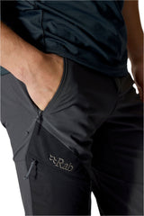 Rab Men's Ascendor Pants in Anthracite - hip pocket detail