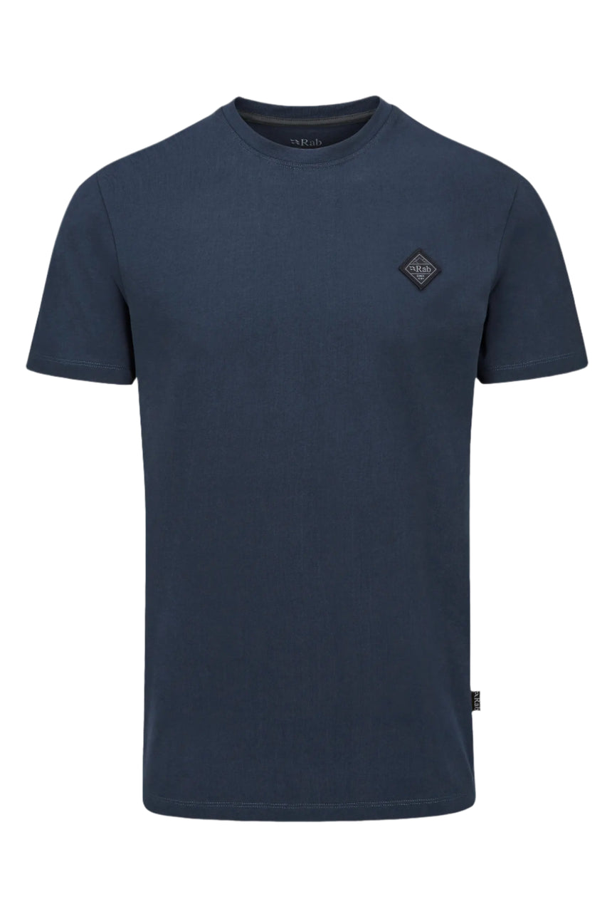 Rab Men's Basecamp Logo Badge Tee in Tempest Blue - Studio