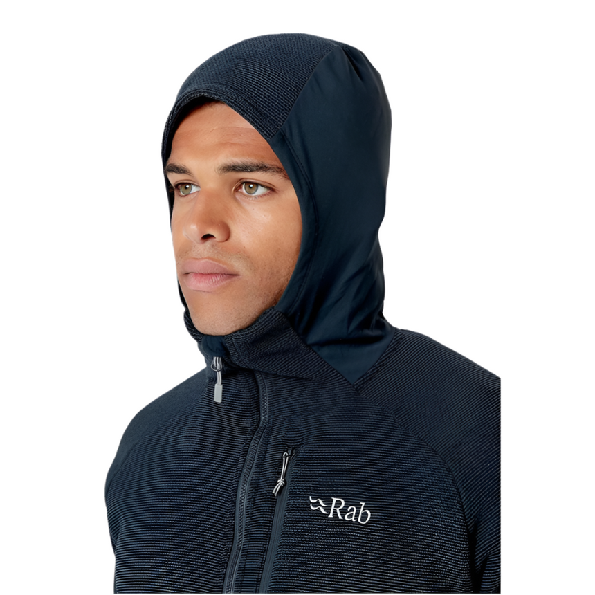 Rab Men's Capacitor Hoody in Graphene - hood detail