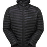 Rab Men's Cirrus Flex Insulated Hooded Jacket in Black - front