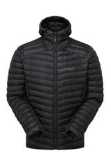 Rab Men's Cirrus Flex Insulated Hooded Jacket in Black - front
