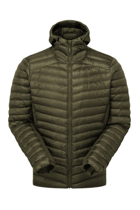 Rab Men's Cirrus Flex Insulated Hooded Jacket in Olive - front