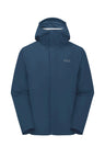 Rab Men's Downpour Waterproof Jacket in Tempest Blue - front