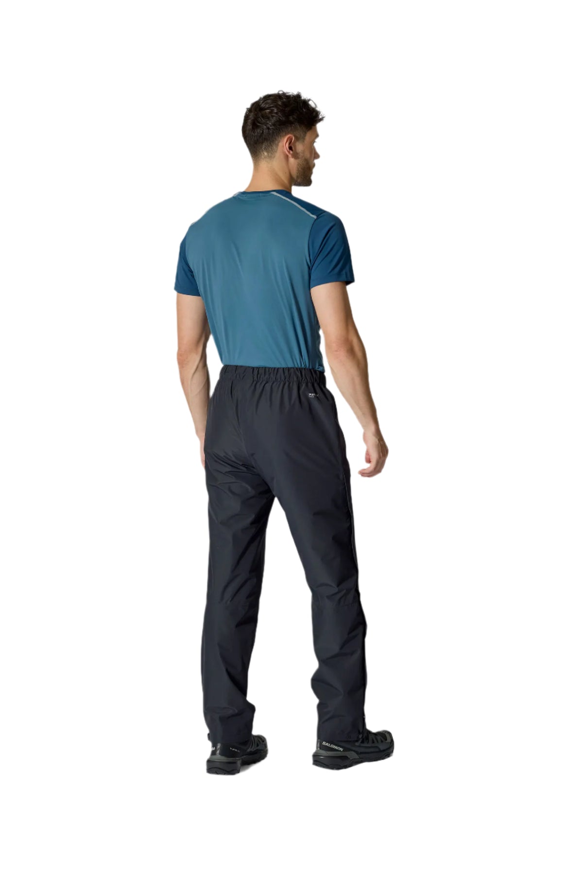 Rab Men's Downpour Waterproof Pants in Black - worn, back