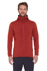 Rab Men's Evolute Hoody in Tuscan Red - worn