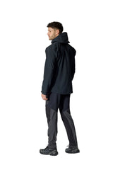 Rab Men's Firewall Waterproof Jacket in Black - worn, three-quarter