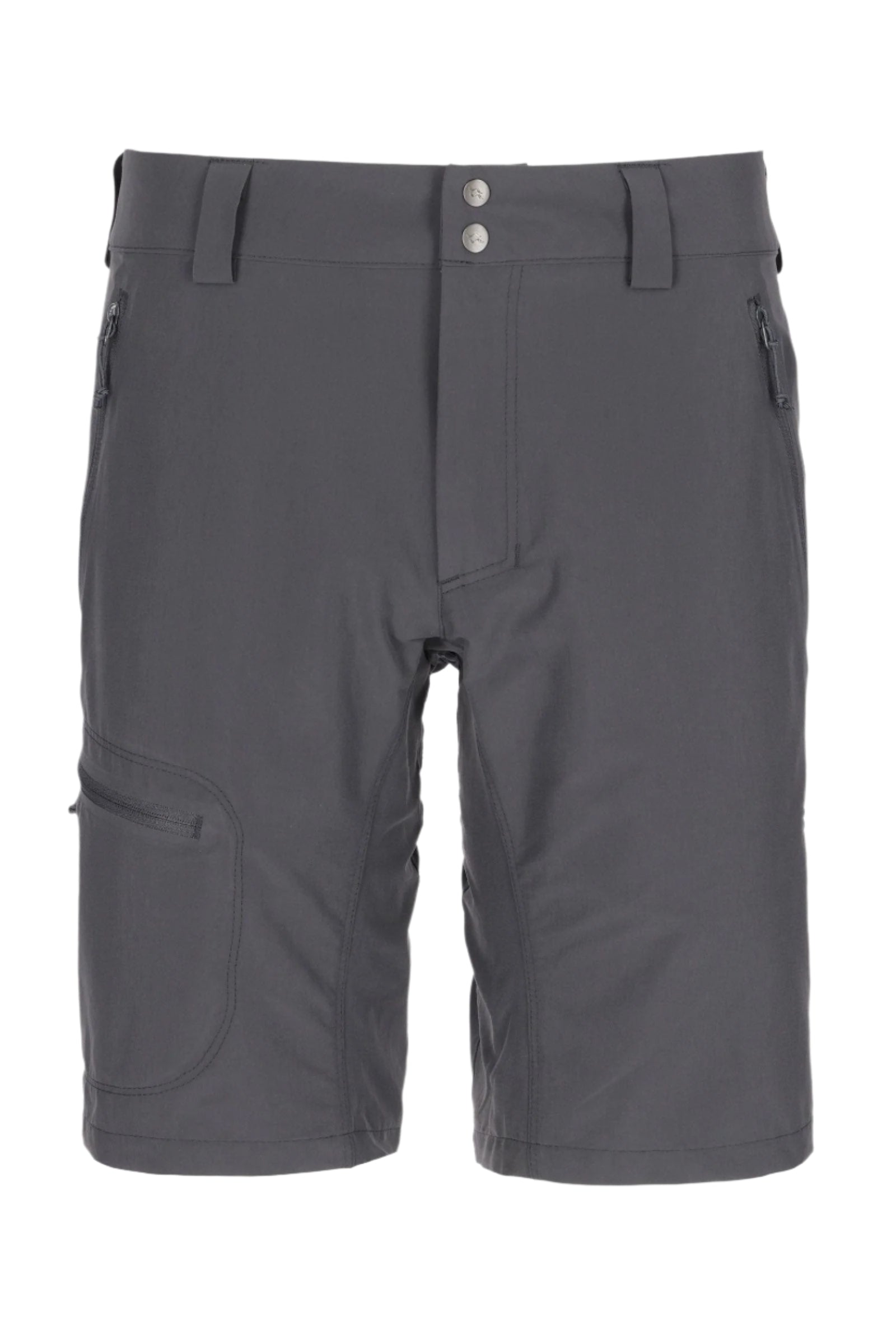 Rab Men's Incline Light Shorts in Anthracite - flat lay, front