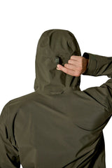 Rab Men's Kangri GORE-TEX Jacket in Army - Hood Adjustment Detail