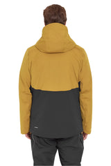 Rab Men's Khroma Diffract Insulated Ski Jacket in Footprint/Black - back, worn