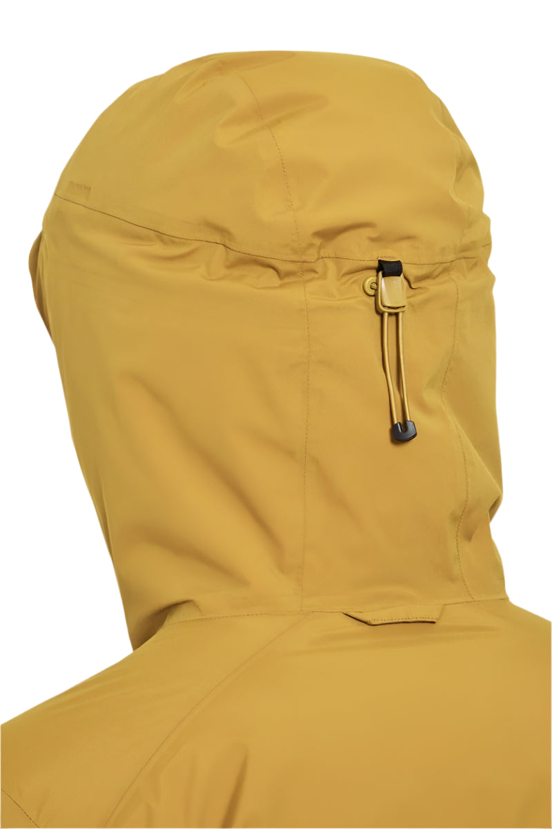 Rab Men's Khroma Diffract Insulated Ski Jacket in Footprint/Black - hood detail, back