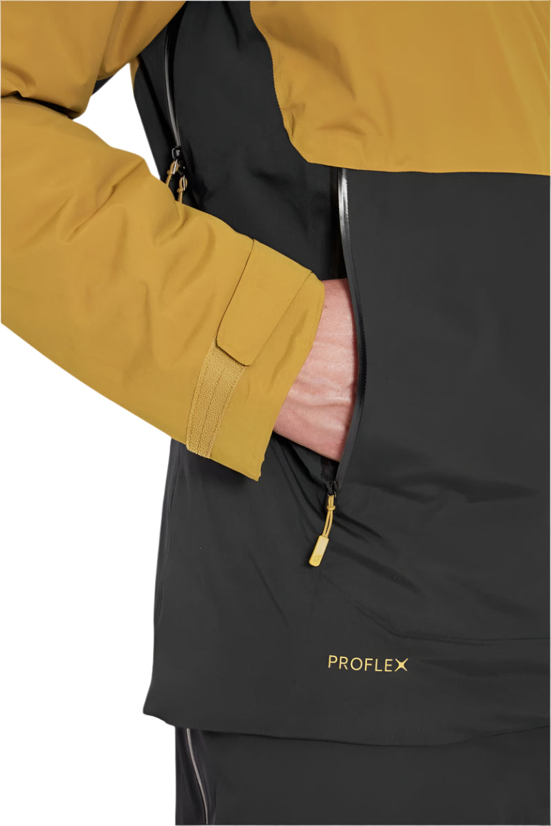 Rab Men's Khroma Diffract Insulated Ski Jacket in Footprint/Black - sleeve pocket detail