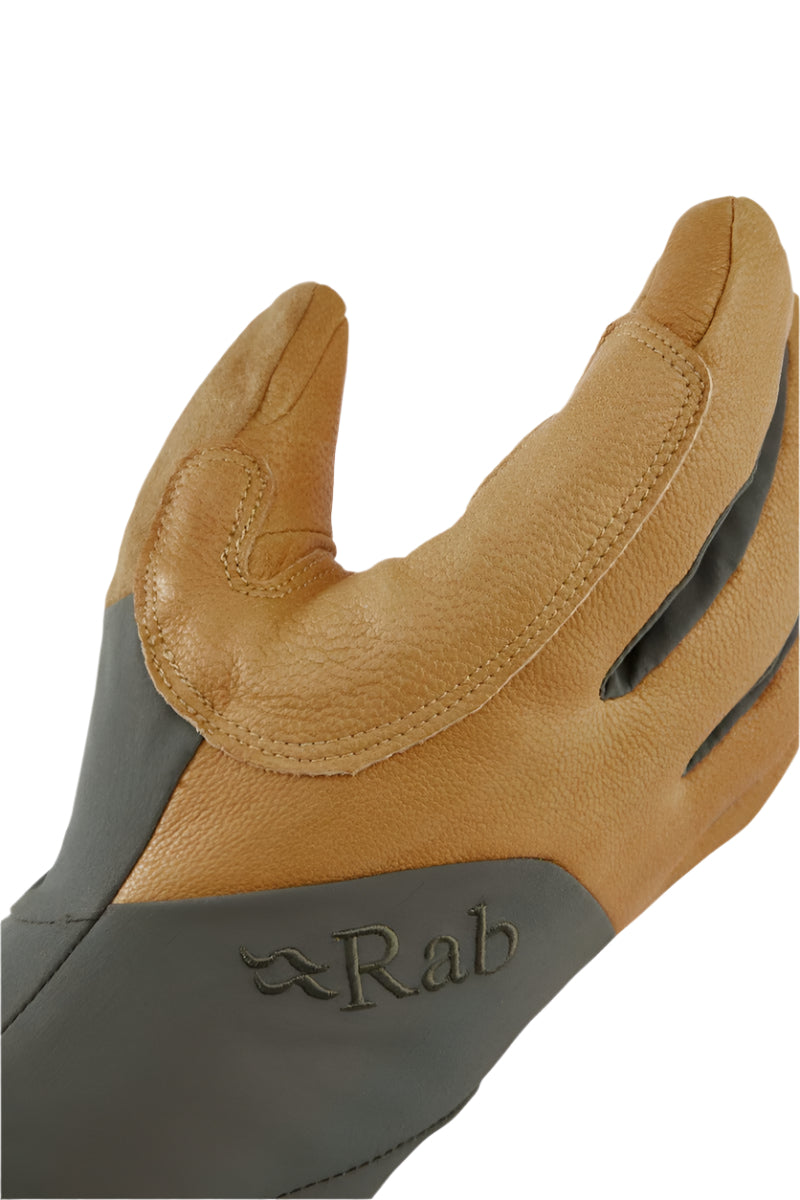 Rab Men's Khroma Freeride GTX Gloves in Army - Palm Grip Detail