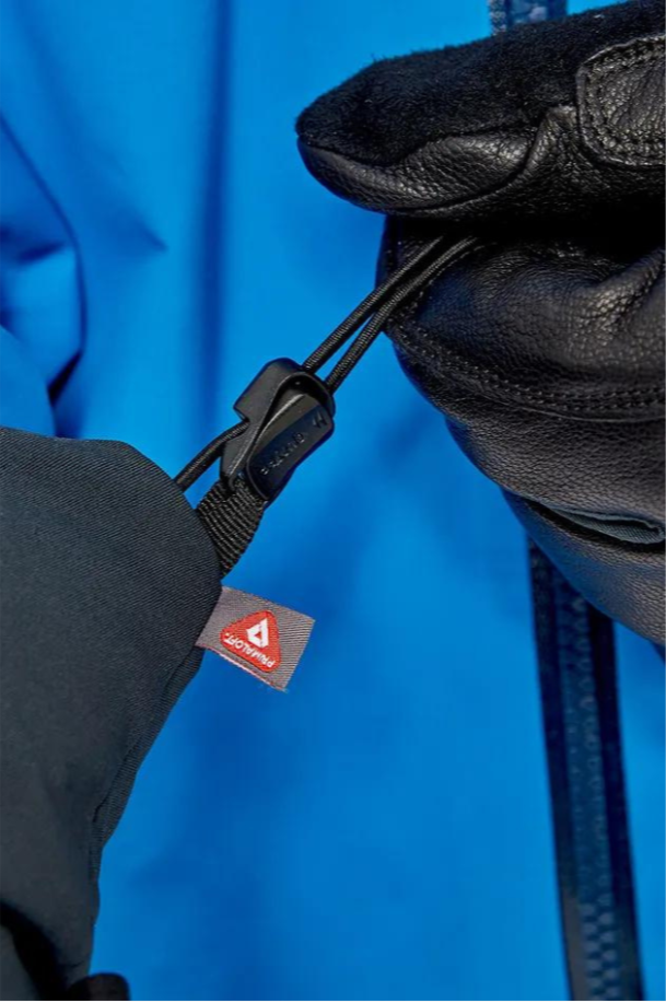 Rab Men's Khroma Freeride GTX Gloves in Black - Zip Pull Detail, Worn