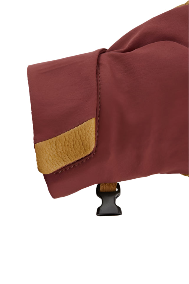 Rab Men's Khroma Tour GORE-TEX Infinium Gloves in Oxblood Red (Reference) - Wrist Leash Detail