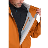 Rab Men's Kinetic Alpine 2.0 Waterproof Jacket in Marmalade - on model, front, full length