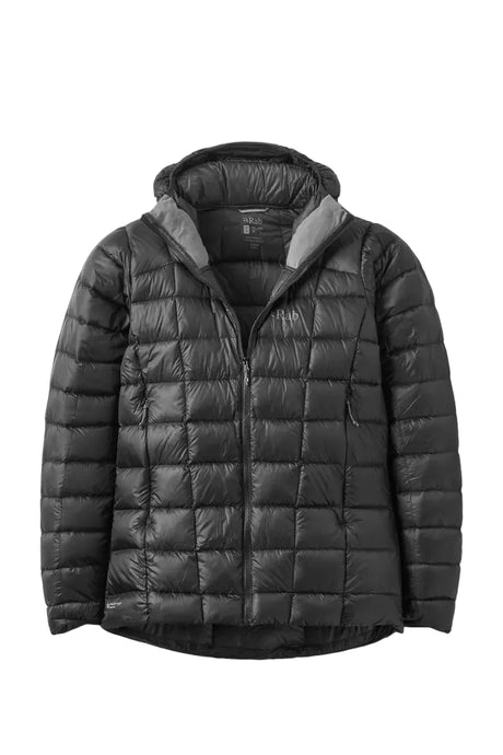 Rab Men's Mythic Alpine Down Jacket in Black - flat lay, front