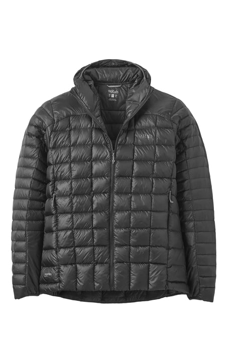 Rab Men's Mythic Alpine Light Down Jacket in Black - flat lay, front