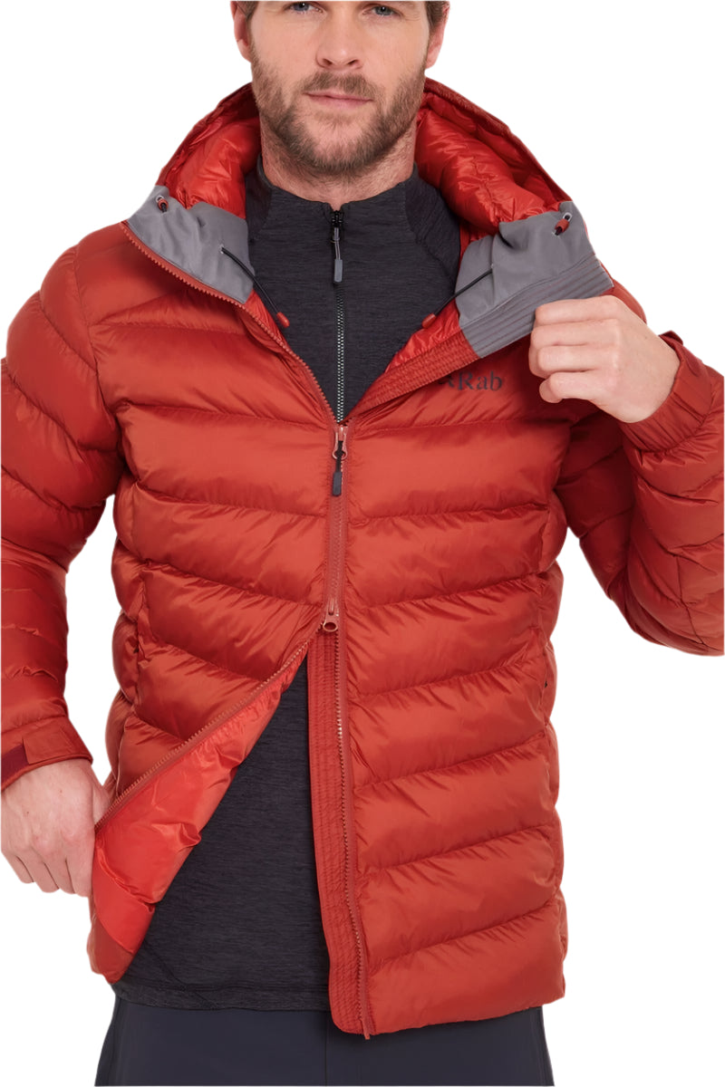 Rab Men's Nebitron Pro Insulated Jacket in Tuscan Red - interior detail