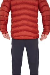 Rab Men's Nebitron Pro Insulated Jacket in Tuscan Red - worn