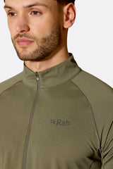 Rab Men's Sonic LS Zip - collar detail
