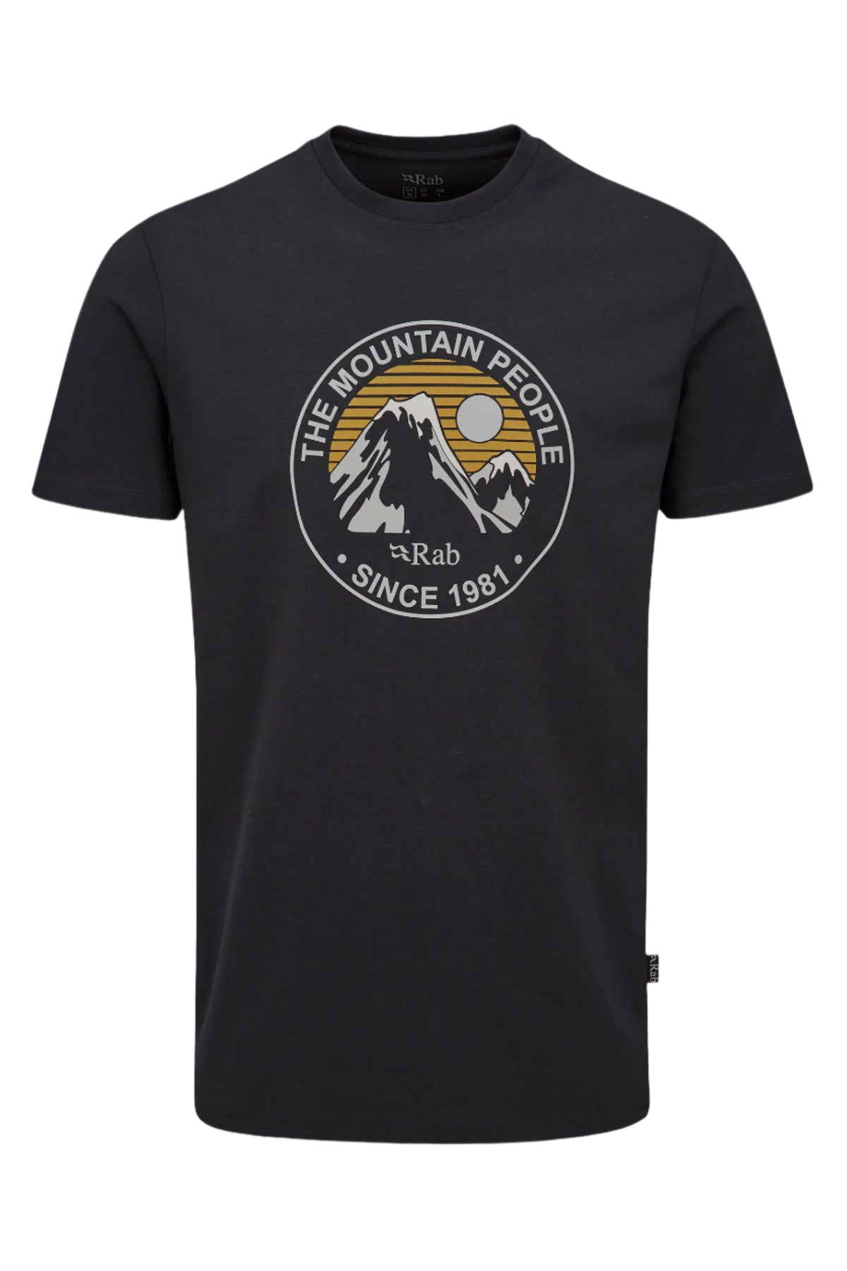 Rab Men's Stance Alpine Peak Tee in Beluga - front