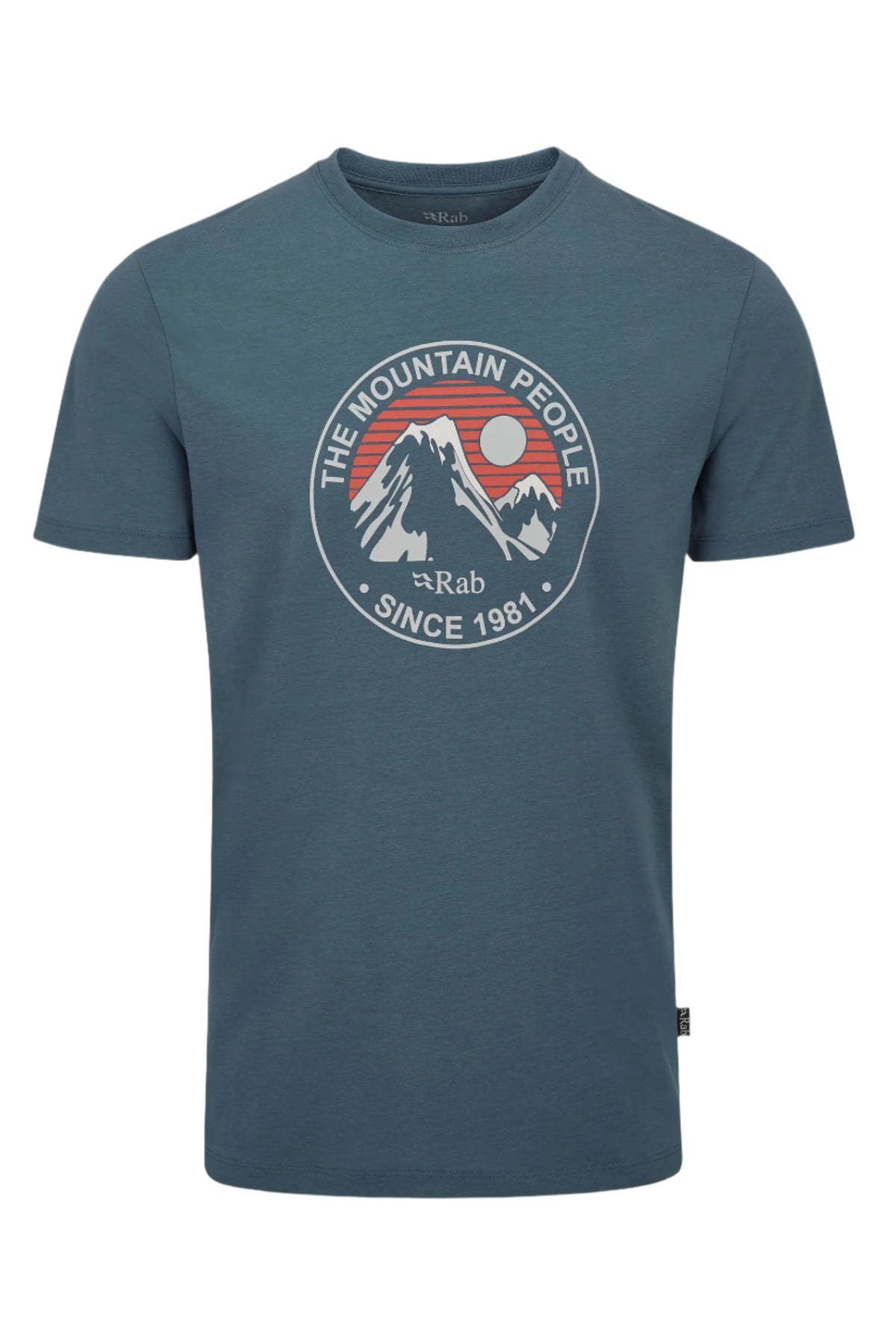 Rab Men's Stance Alpine Peak Tee in Orion Blue - front