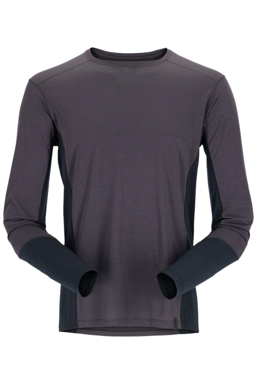 Rab Men's Syncrino Base LS Tee in Graphene - front
