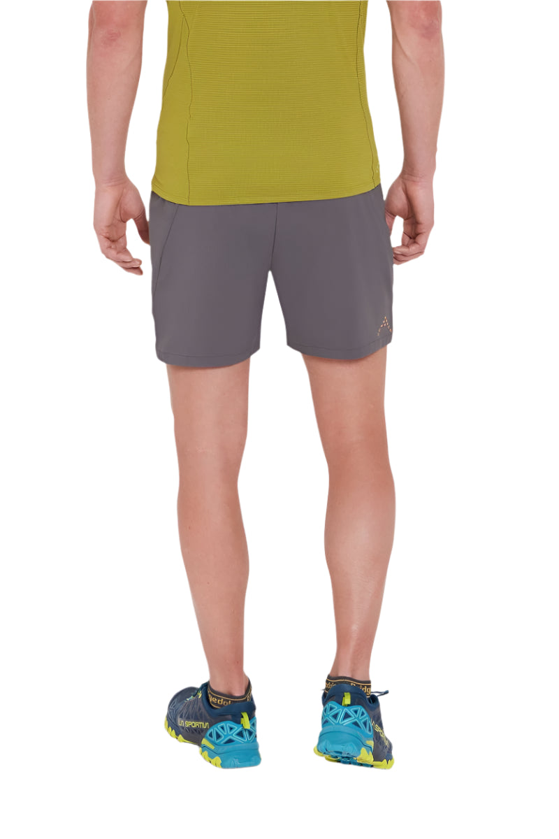 Rab Men's Talus Active Shorts in Graphene (styling reference) - worn, back