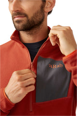 Rab Men's Tecton Pull-On in Red Clay - chest pocket detail